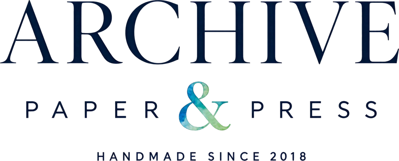Archive Paper & Press watercolor logo